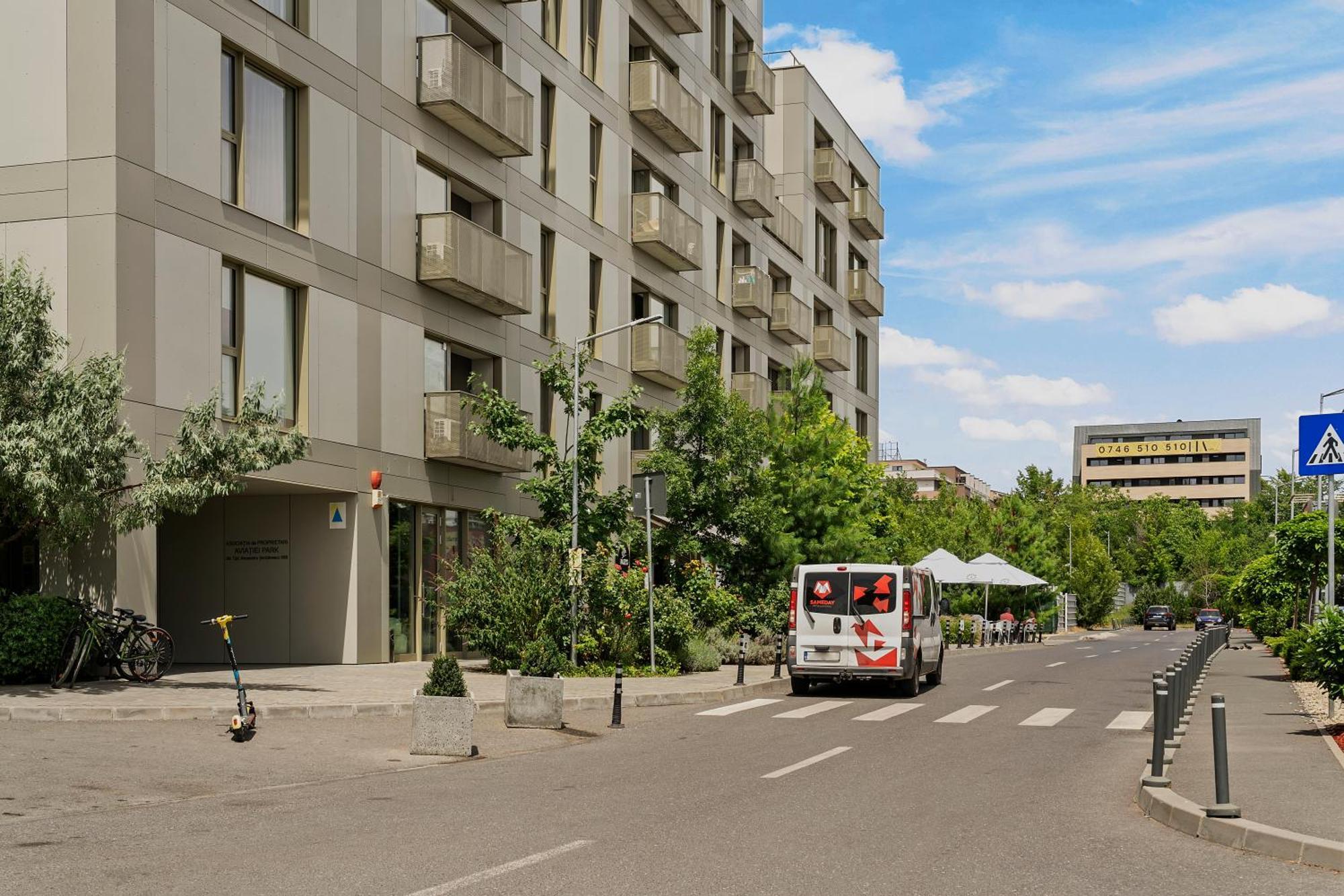 Mido Aviatie Park Apartments With Private Parking & Self Check-In Bukarest Exteriör bild